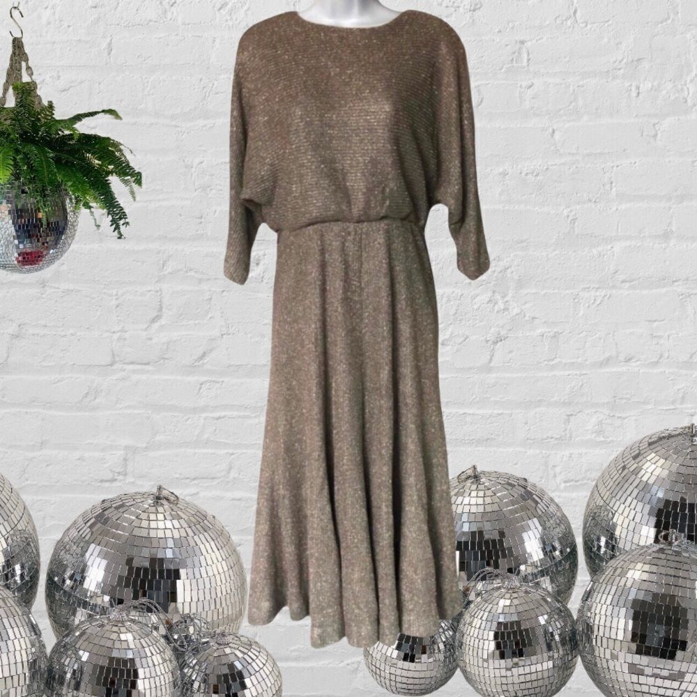 Limonne Vintage Discogold Knit Dress